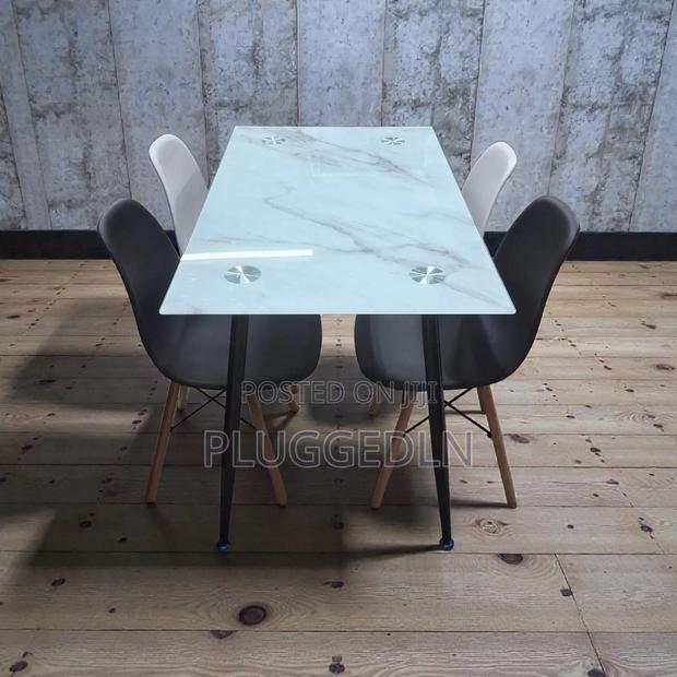 4 Seater Glass Dining Table.* - main view
