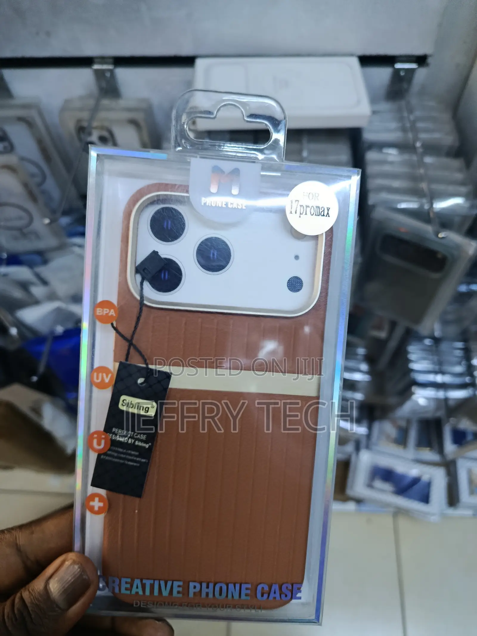 Chirag Sibling iPhone 17 Pro Max Leather Case Textured Design -Brown