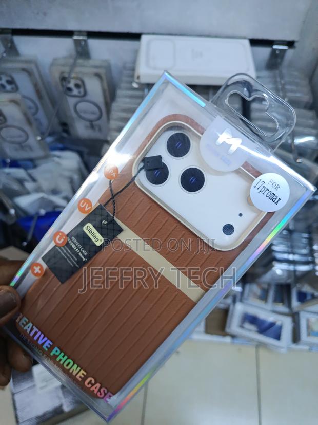 Chirag Sibling iPhone 17 Pro Max Leather Case Textured Design -Brown - thumbnail 3