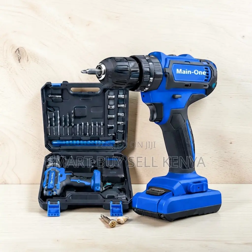 Electric Portable Cordless Drill With Drilling and Impact Function