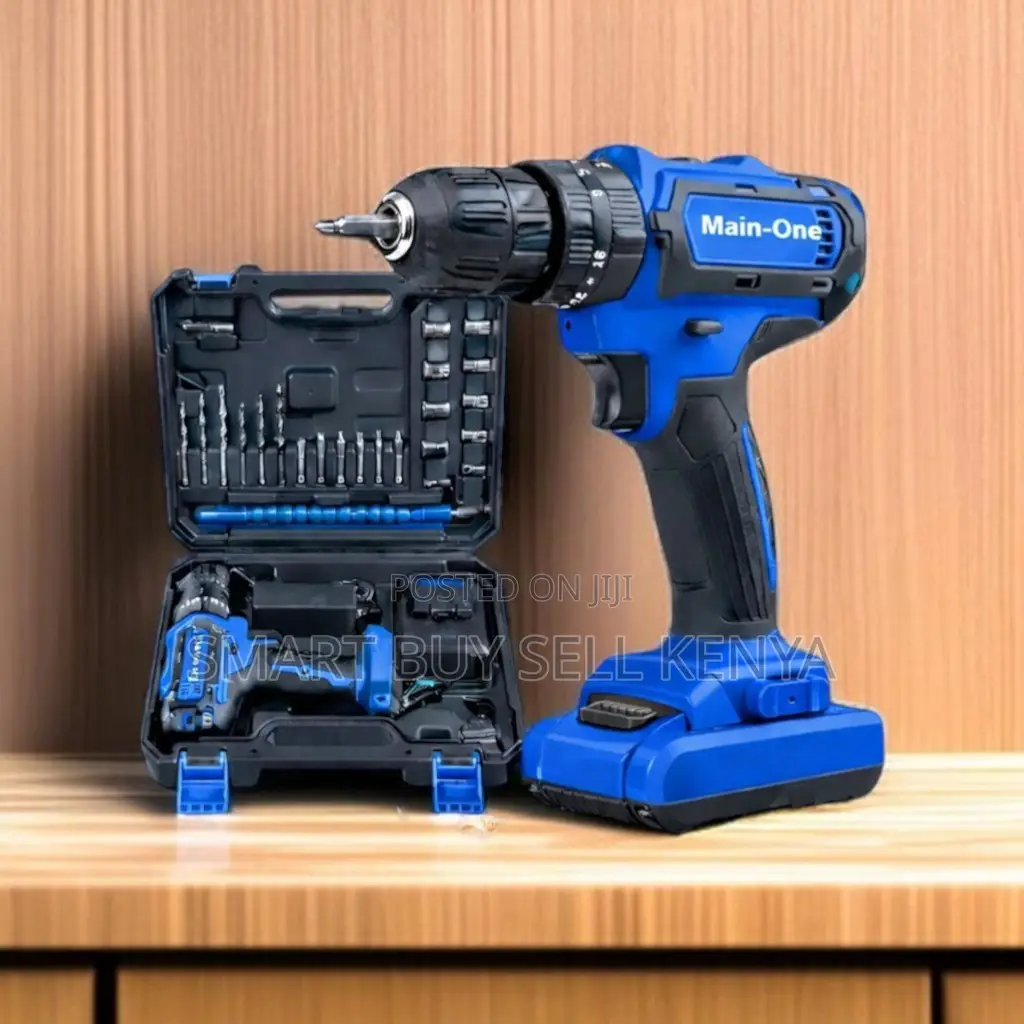 Battery Operated Cordless Drill With Drilling and Impact Function