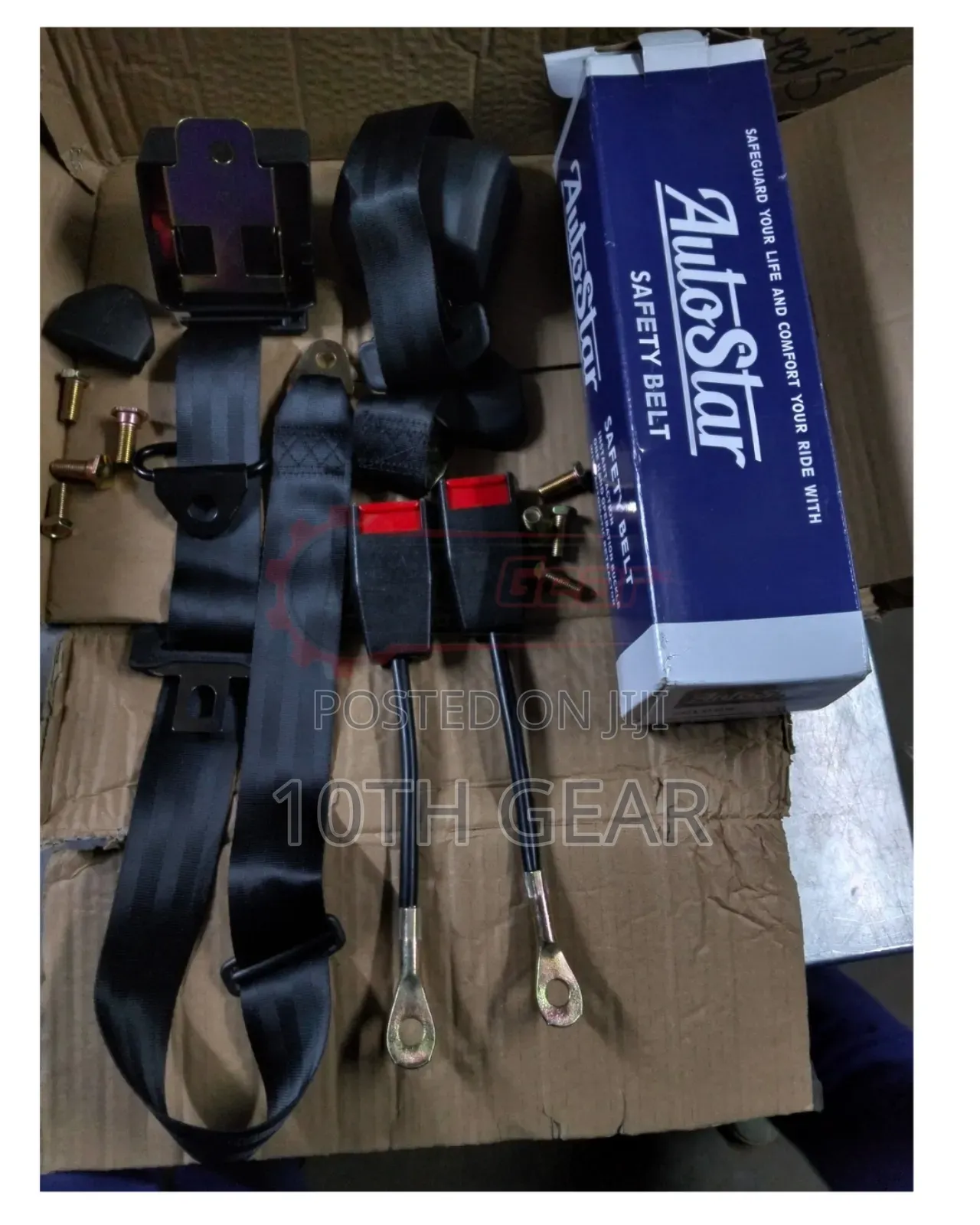 Safety Belts 3 Pin Automatic Black. Pc