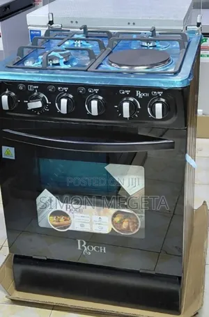 60×60 Roch 3 Gas + 1electric Standing Cooker Perfect for Home Kitchens
