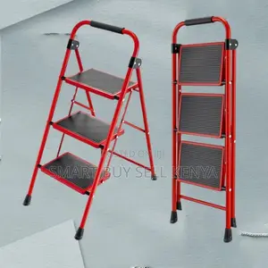 Secure Step Attachment 3 Step Foldable Portable Ladder Stepladder