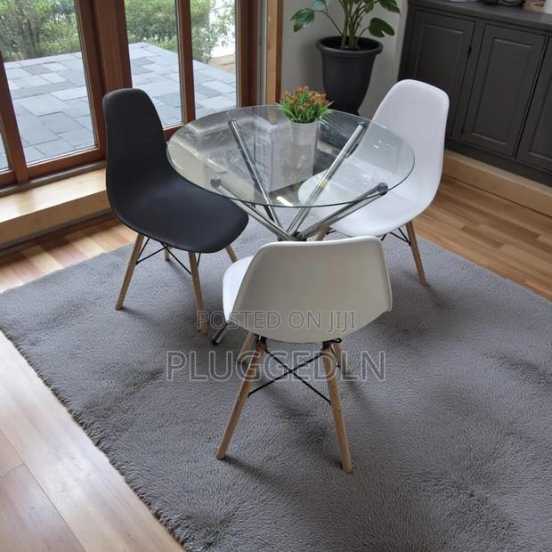 *3 - Seater Glass Round Dining Table