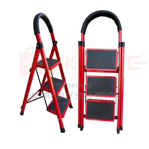 Lightweight Design Foldable Aluminum Safe 3 Step Ladder Stepladder - main view