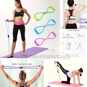 8-Shape Resistance Band for Home Workout - Toning Stretching