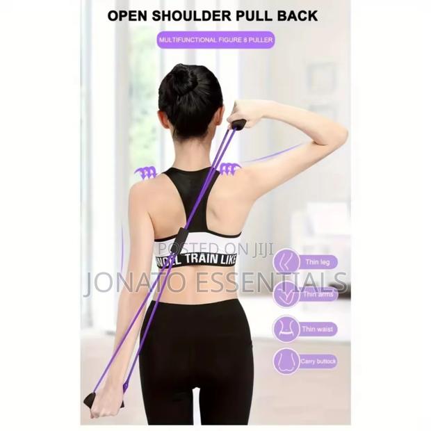 8-Shape Resistance Band for Home Workout - Toning Stretching - thumbnail 2