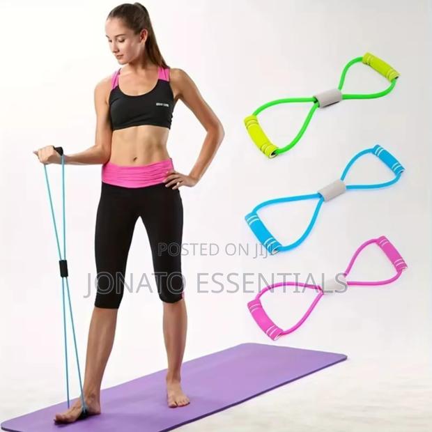 8-Shape Resistance Band for Home Workout - Toning Stretching - thumbnail 4
