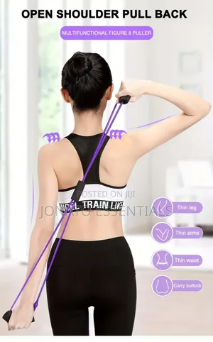 8-Shape Resistance Band for Home Workout - Toning Stretching