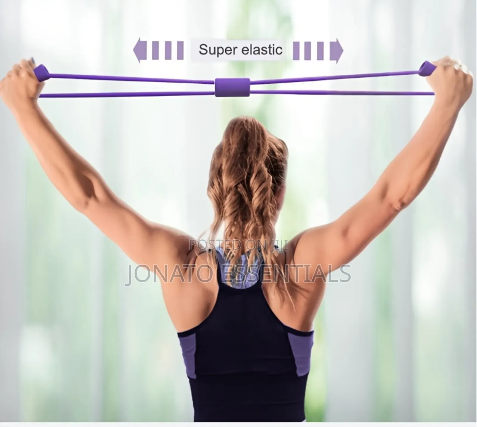 8-Shape Resistance Band for Home Workout - Toning Stretching