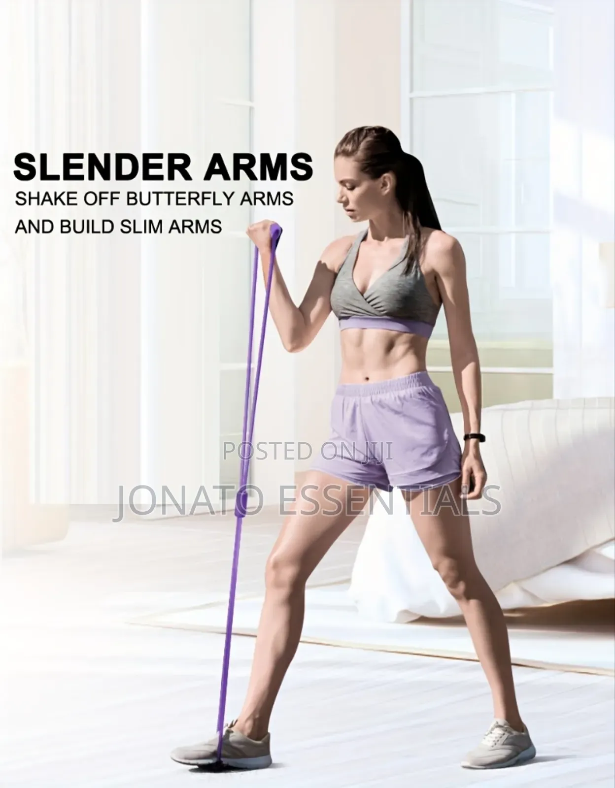 8-Shape Resistance Band for Home Workout - Toning Stretching