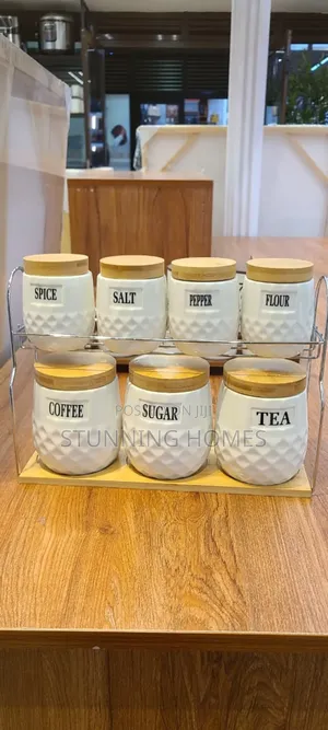 7 Piece Ceramic Tea/ Spice Canisters