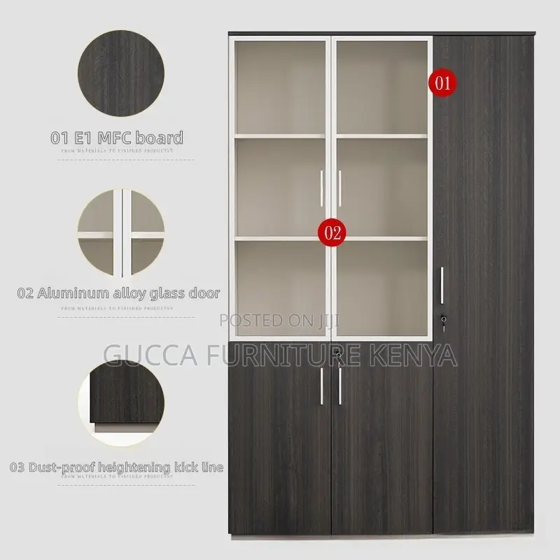 3-door's Wooden Office Filling Cabinet