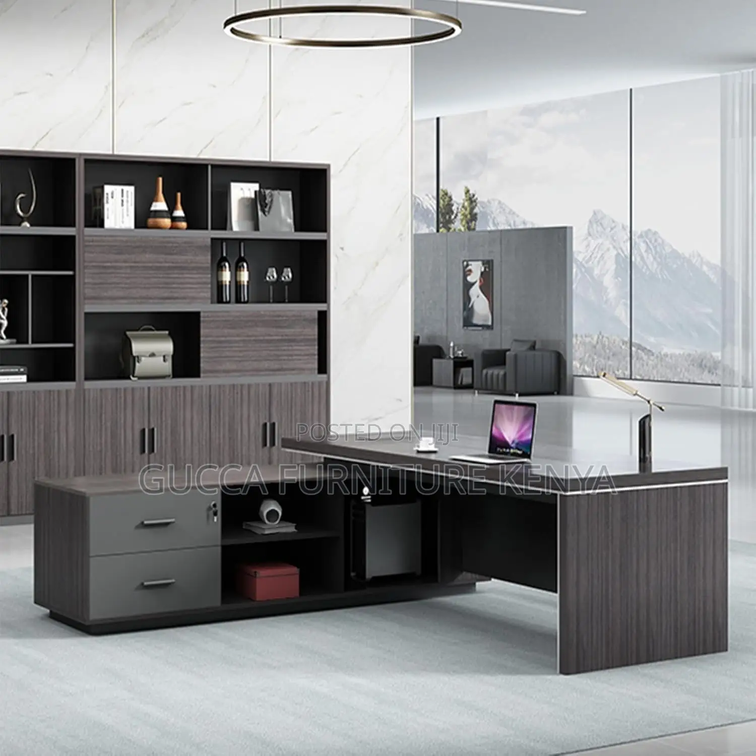 Director's 180cm L-shaped Office Table