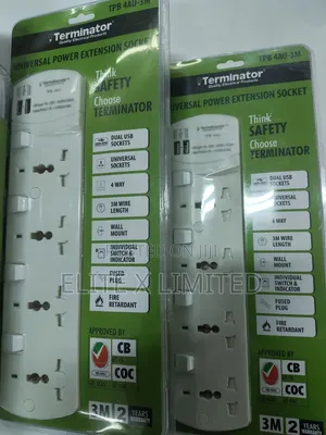 Terminator Universal Power Extension Socket Tpg-4au-3m