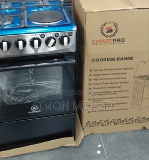 50×55 Smartpro 3+1 Standing Cooker – Gas Electric Burners.