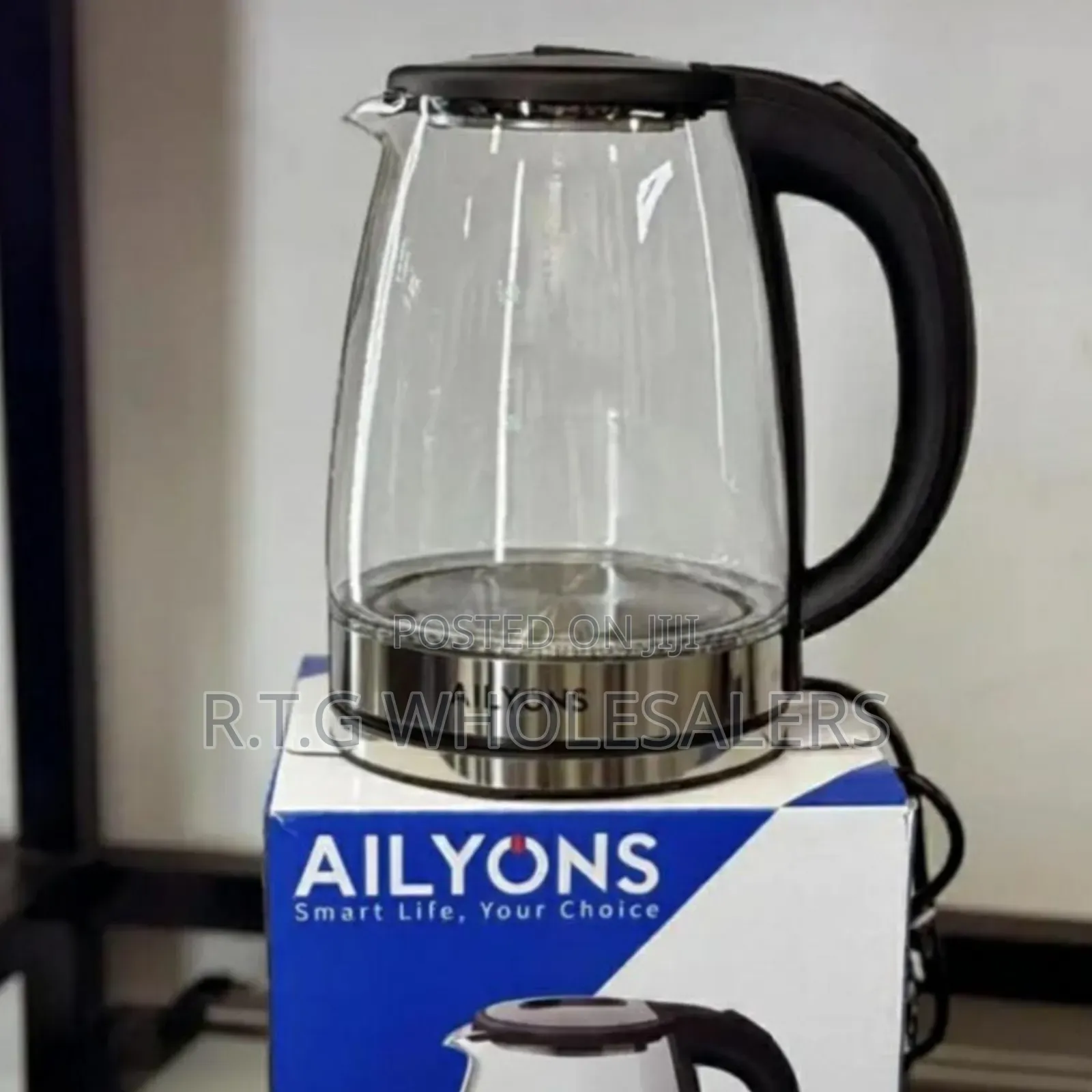 Ailyons 1.8l Transparent Glass Electric Kettle