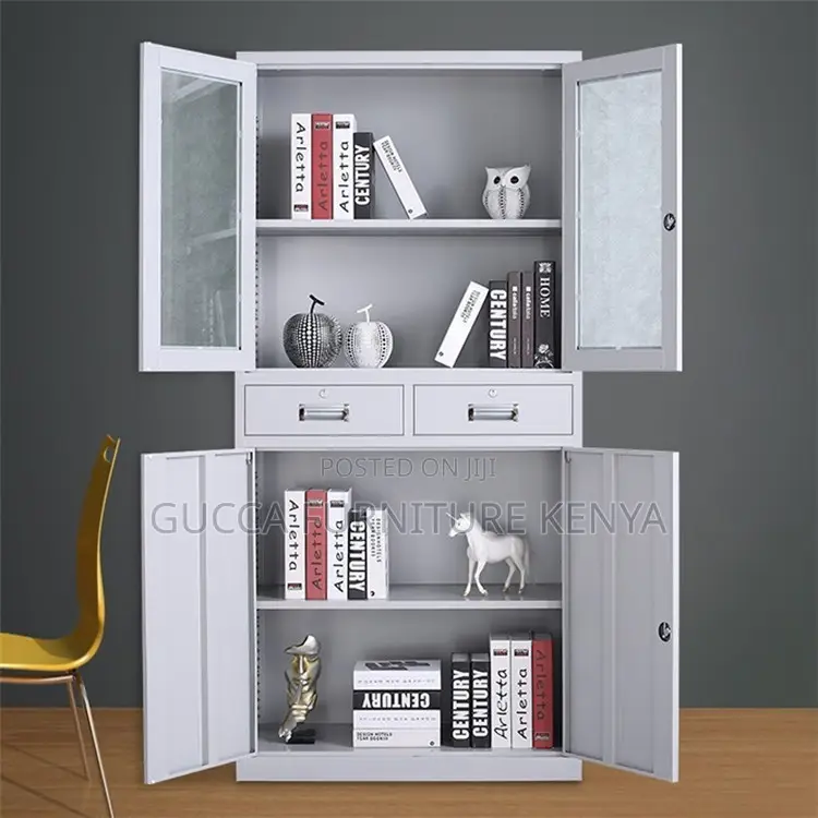2-door Steel Half Glass Document Cabinet