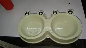 Cat or Dog Double Bowl - Beige Colour