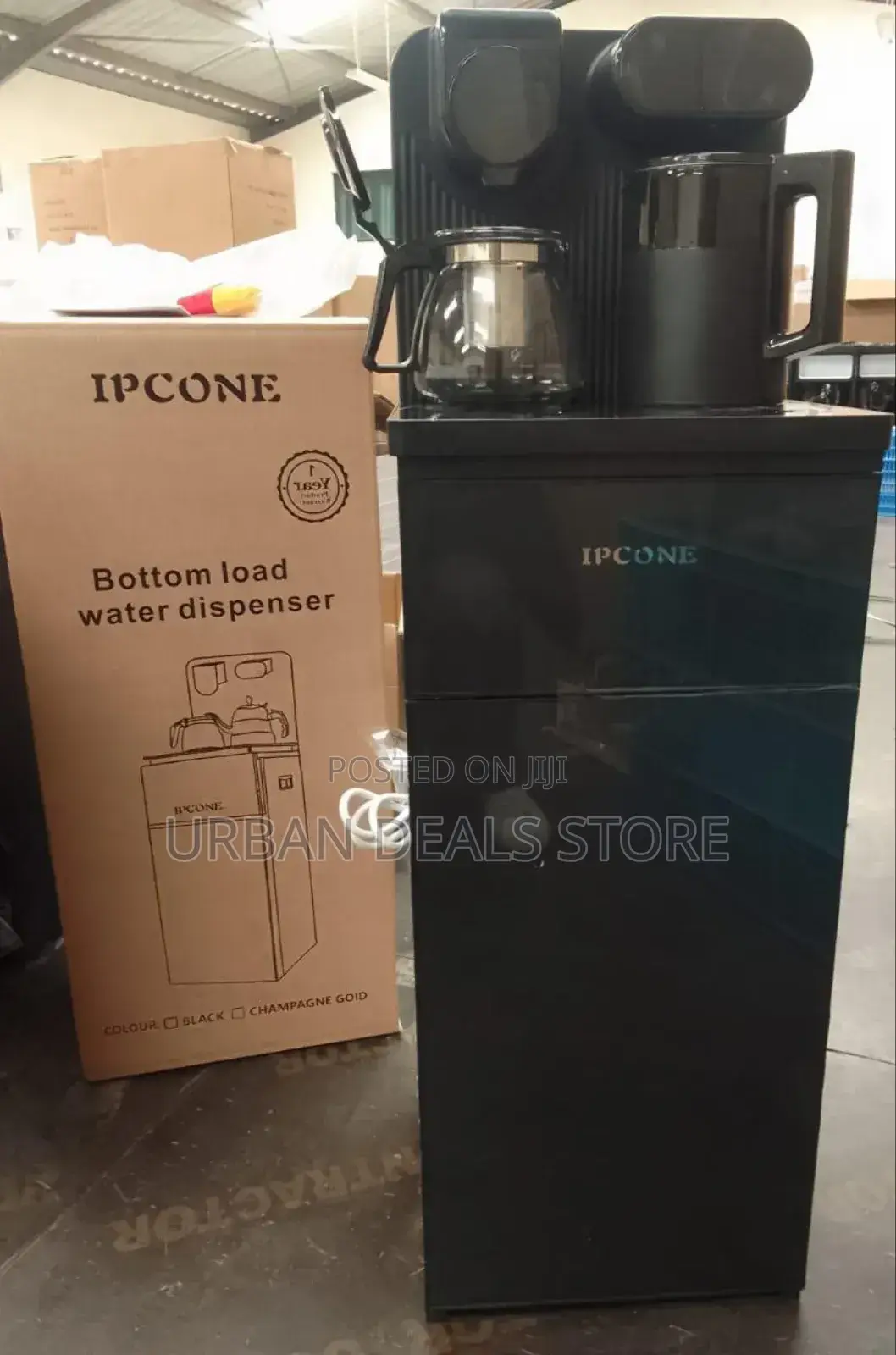 Black Ipcone A1c Hot and Cold Bottom Load Water Dispenser