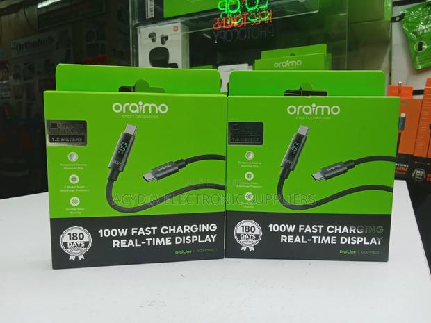 Oraimo Digiline 100w Fast Charging Real Time Display Cable