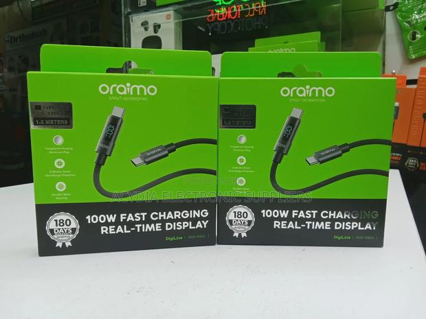 Oraimo Digiline 100w Fast Charging Real Time Display Cable - thumbnail 2
