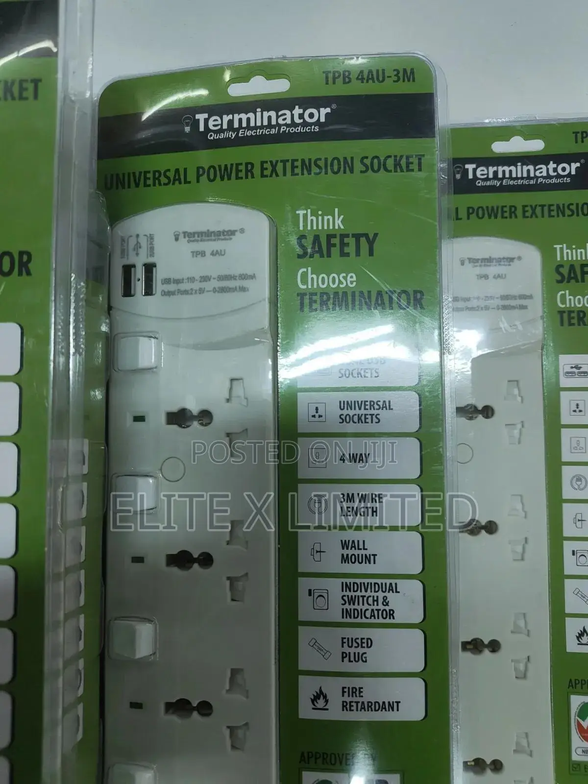 Terminator Universal Power Extension Socket Tpg-4au-3m