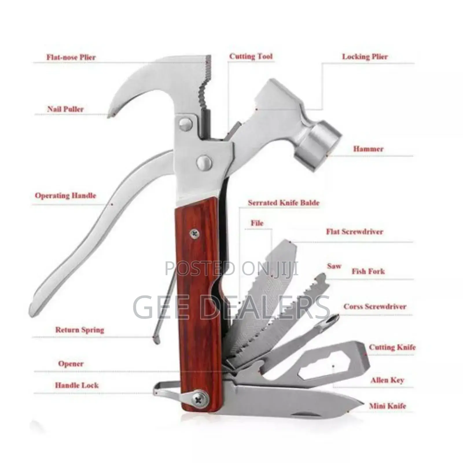 15 In 1 Multifunctional Hammer, Camping Hammer