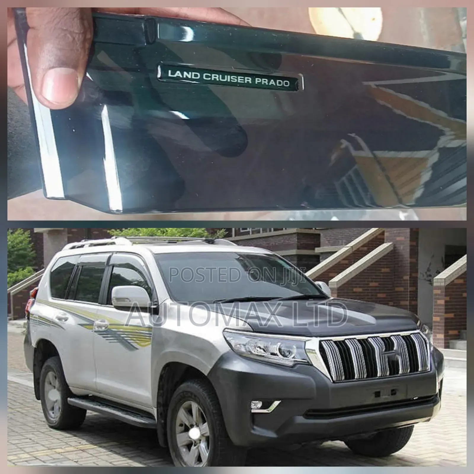 Wind Visor/Wind Breakers for Toyota Land Cruiser Prado J150 (Black)