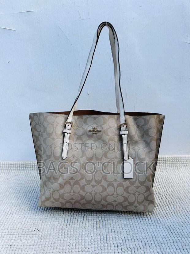 Authentic Coach Mollie Tote Bag in Signature Canvas
