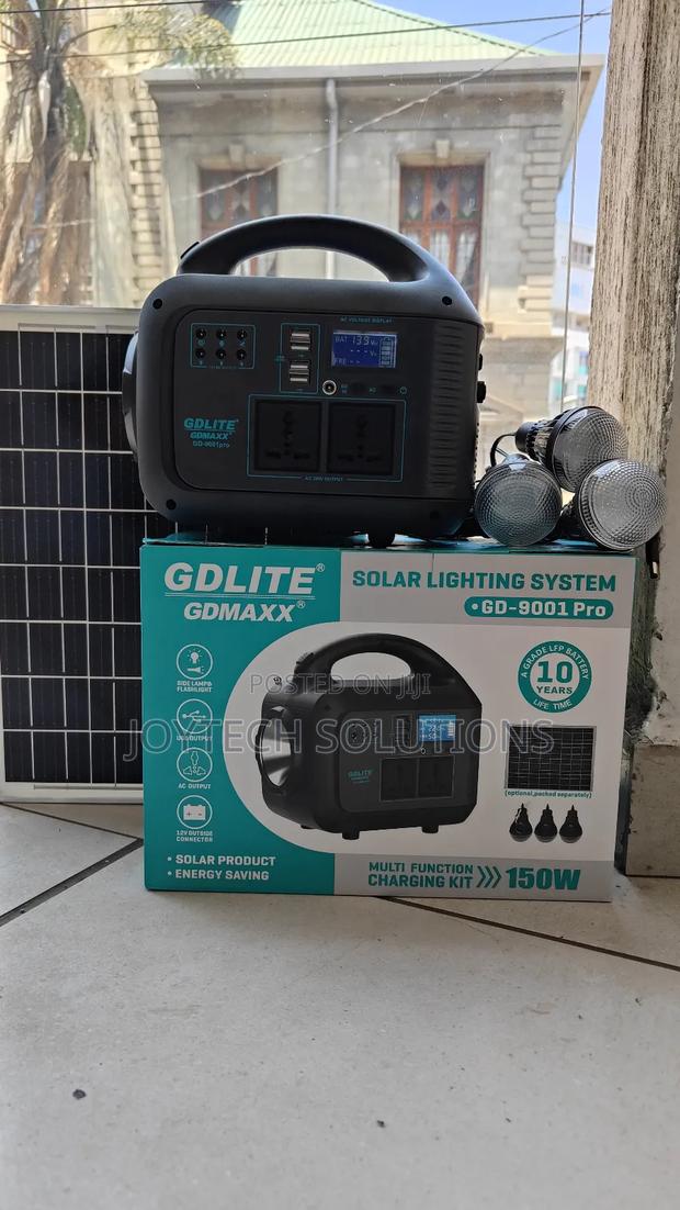 Portable Solar Lighting System Power Bank. Gd/-9001 Pro Ac Output