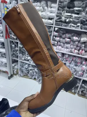 Alligator Skin Elastic High Boots