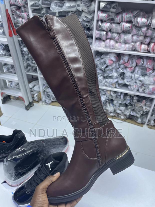 Alligator Skin Elastic High Boots - thumbnail 8