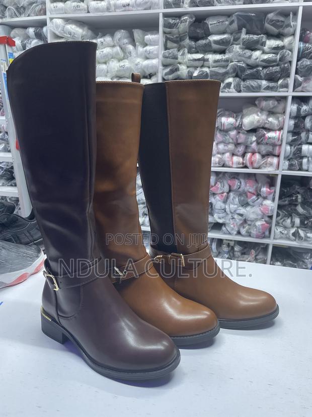 Alligator Skin Elastic High Boots - thumbnail 9