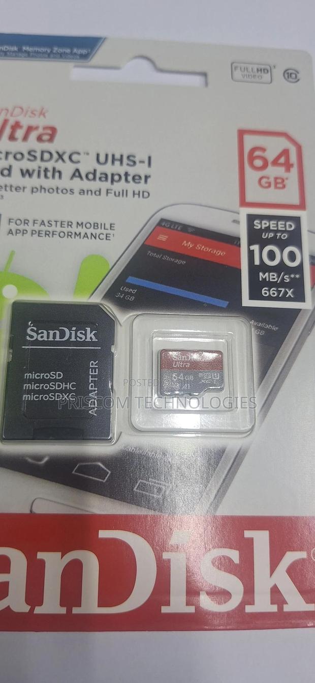 64gb Memory Card Microsd Card With Memory Reader Adapter - thumbnail 2