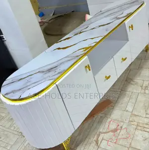 Executive Modern 6 Feet Tv Stand - Marble Top