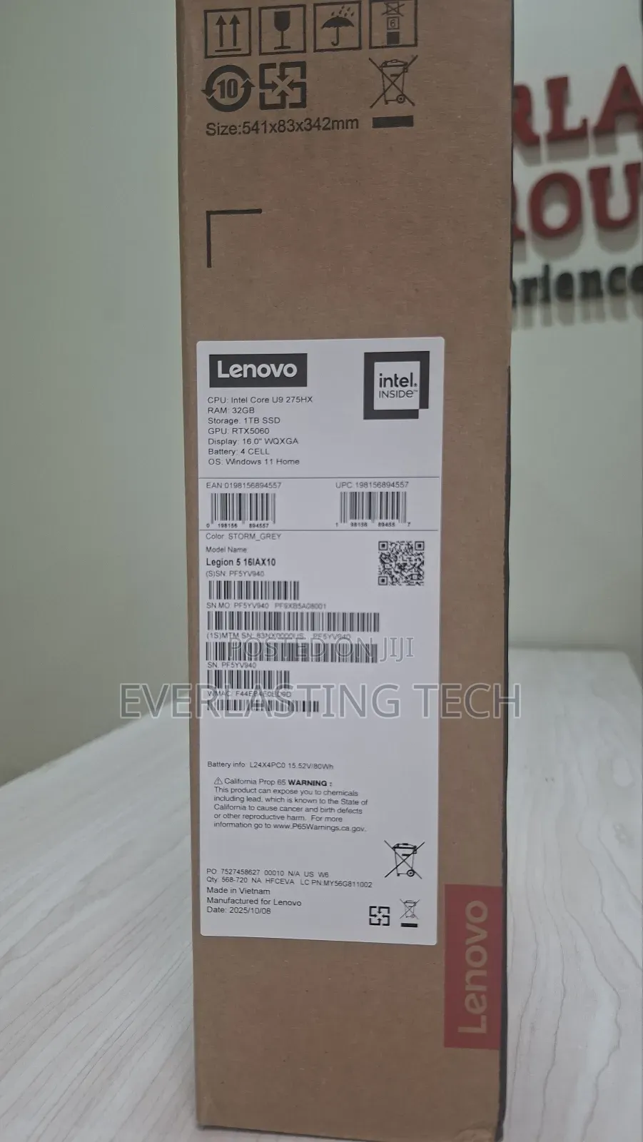 New Laptop Lenovo Legion 5 32GB Intel Core Ultra 9 SSD 1T