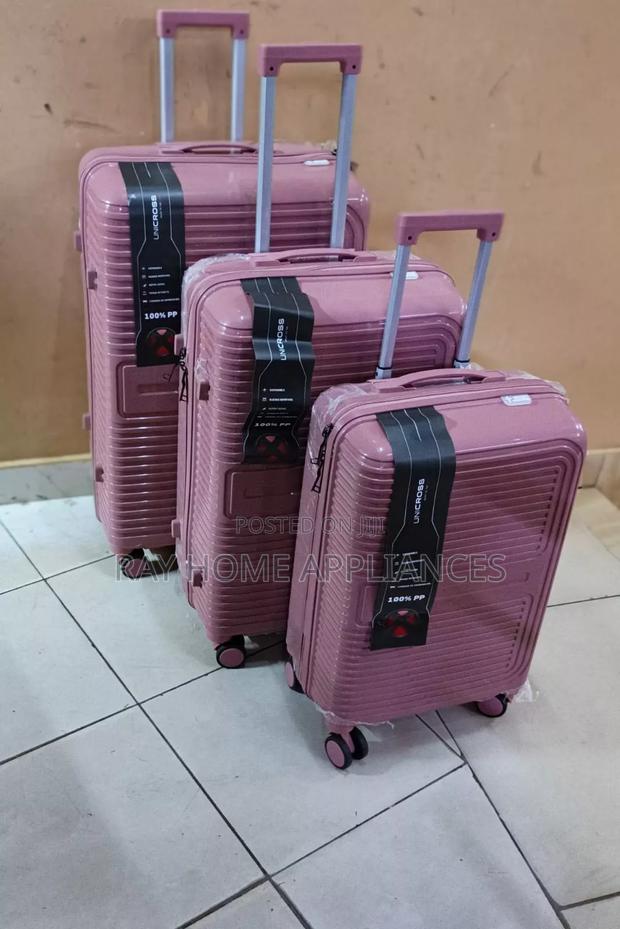 Size 1 Unbreakable Double Zip Rubber Suitcase Pp 3-in-1 Suitcase Set - thumbnail 3
