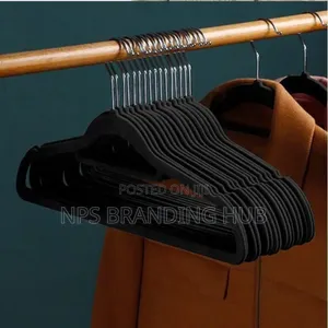 10pcs Velvet Clothes Hangers Closet Hangers For Wardrobe Storage Hp