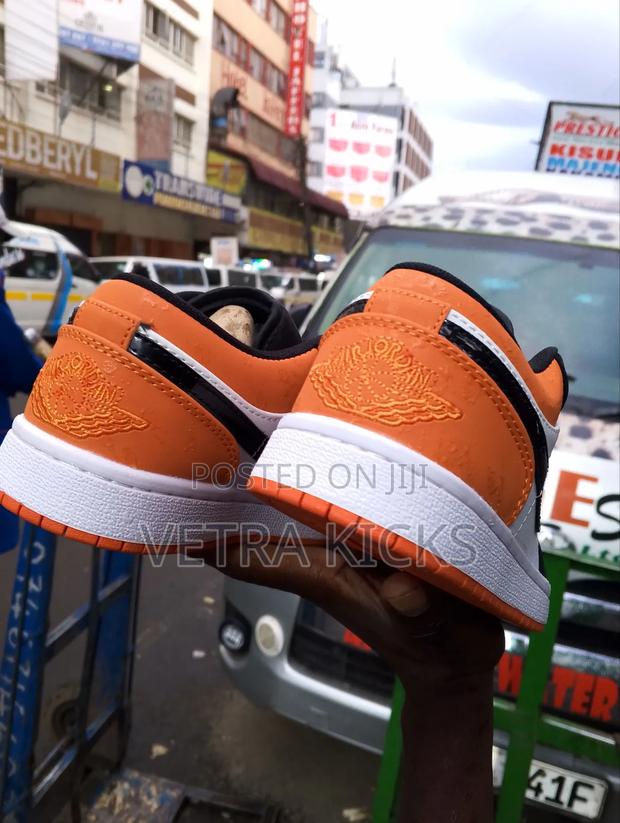 Jordan 1 Low Cut Orange Sneakers – Trendy Streetwear Shoes Kenya - thumbnail 2