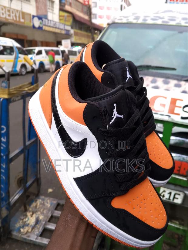 Jordan 1 Low Cut Orange Sneakers – Trendy Streetwear Shoes Kenya - thumbnail 4
