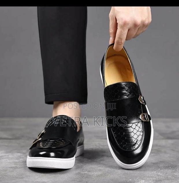 Double Monk Strap Casual Black Shoes – Stylish Men’S Shoes Kenya