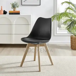 Home Chair; Elegant Nordic Style Dining Chair With Wooden Legs