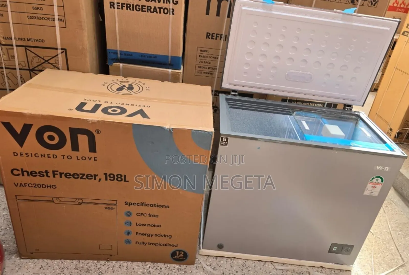 Chest Deep Freezer Von 198 Litres
