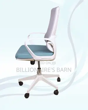 White Ergonomic Mesh Office Chair Mid Back Lumbar Support Workspace