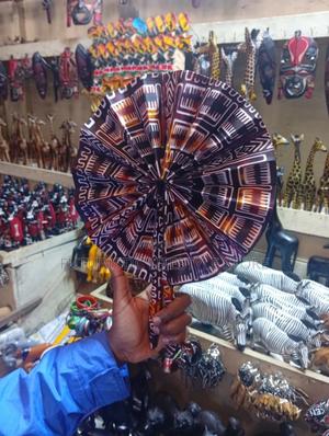 Kitenge Hand Made Foldable Fans - thumbnail 2