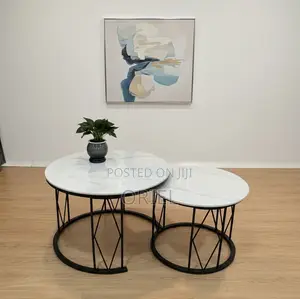 Coffee Tables: Elegant Marble-Top Center Table for Living Room
