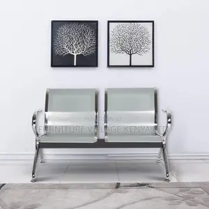 Waiting Bench; 2-seater Office Steel Waiting Bench