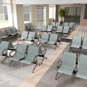 Waiting Bench; 2-seater Office Steel Waiting Bench